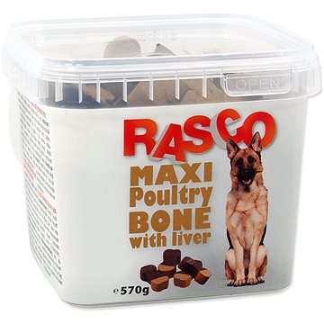 Obrázok RASCO Pochúťka Rasco kosť hydinová s pečienkou 6 cm 570 g (8595091779925)