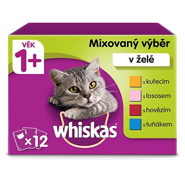 Obrázok Whiskas Mixovaný výber v šťave 12× 100 g (9003579006634)