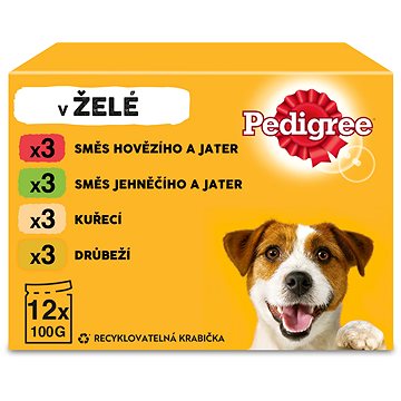 Obrázok Pedigree kapsa 12pack kuře/jehně/drůbež/hovězí 100g