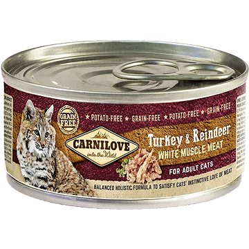 Obrázok Carnilove White Muscle Meat Turkey&Reindeer Cats 100g