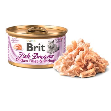 Obrázok Brit Cat konz Brit Fish Dreams Chicken & Shrimps 80g