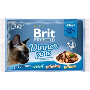 Obrázok Brit Premium Cat D Fillets in Gravy Dinner Plate 340g