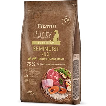 Obrázok Fitmin dog Purity Rice Semimoist Rabbit&Lamb - 0,8 kg (8595237015948)