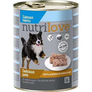 Obrázok Nutrilove Dog paté Salmon 800g