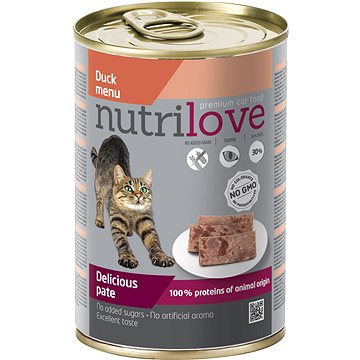 Obrázok Nutrilove Cat paté Duck 400g