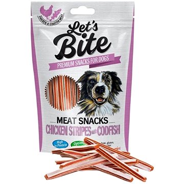 Obrázok Brit Let's Bite Meat Snacks Chicken & Codfish 80g