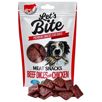 Obrázok Brit Let's Bite Meat Snacks Beef Dices & Chicken 80g