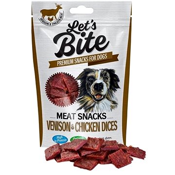 Obrázok Brit Let's Bite Meat Snacks Venison&Chicken Dices 80g