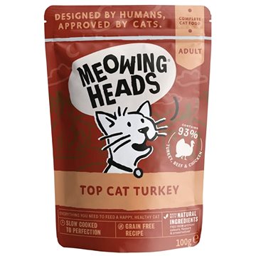 Obrázok MEOWING HEADS Top Cat Turkey 100g