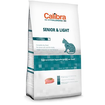 Obrázok Calibra Cat Hypoallergenic Senior & Light Turkey 2kg