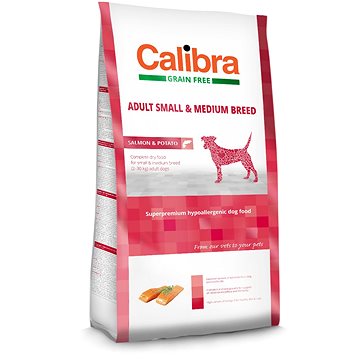 Obrázok Calibra Dog Grain FreeAdult Medium & Small Salmon 2kg