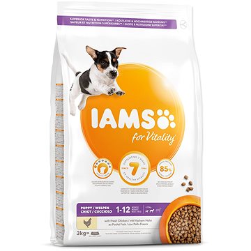 Obrázok Iams Dog Puppy Small & Medium Chicken 3kg