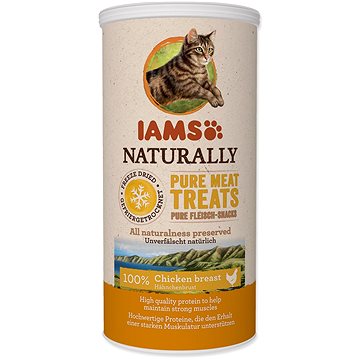 Obrázok Iams Naturally Cat 100% kuřecí kostky 25g