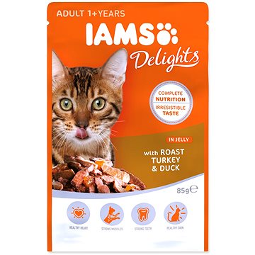 Obrázok Kapsička IAMS moriak a kačka v rôsole 85 g (8710255100036)