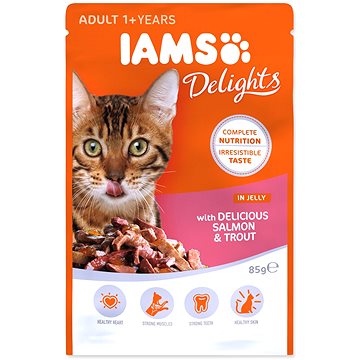 Obrázok Kapsička IAMS losos a pstruh v želé 85 g (8710255100067)