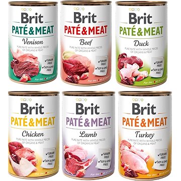 Obrázok Brit Dog konz Paté & Meat Mix pack 6x400g