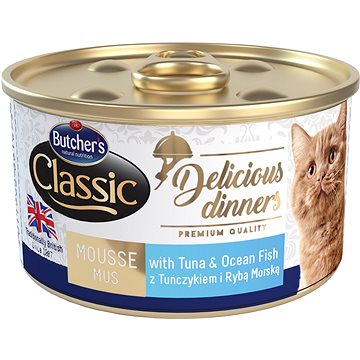 Obrázok Butcher's Cat Class.Delic.Dinners tuňák+ryby konz85g