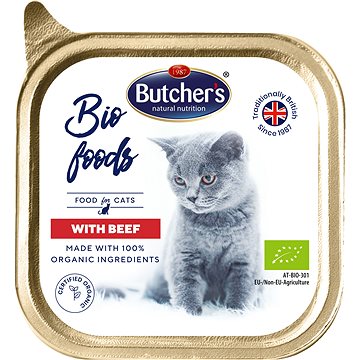 Obrázok Butcher's Cat Bio s hovězím vanička 85g