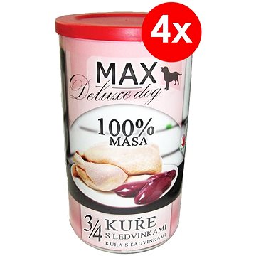 Obrázok MAX deluxe 3/4 kurčaťa s ľadvinkami 1200 g, 4 ks (8594025084418)