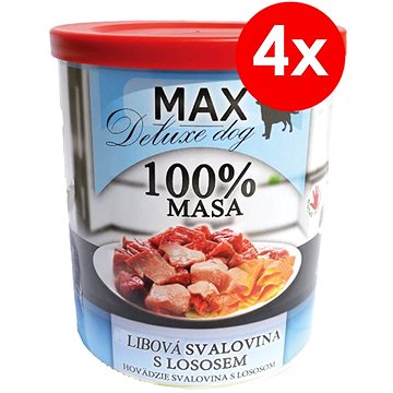 Obrázok MAX deluxe kocky chudej svaloviny s lososom 800 g, 4 ks (8594025084180)