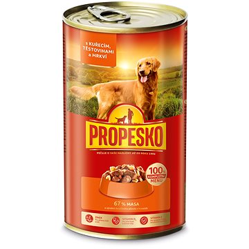 Obrázok Propesko kousky pes kuře + těstoviny + mrkev 1240 g