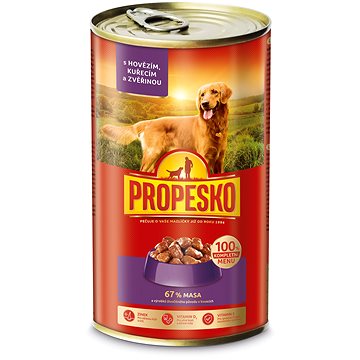 Obrázok Propesko kousky pes hovězí + kuřecí + zvěřina 1240 g