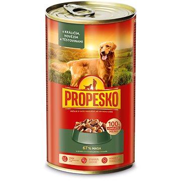 Obrázok Propesko kousky pes králík + hovězí + těstoviny 1240 g