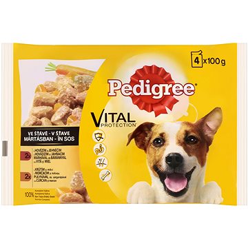 Obrázok Pedigree kapsa Adult hovězí+králik/tele+krůta 2+2x100g