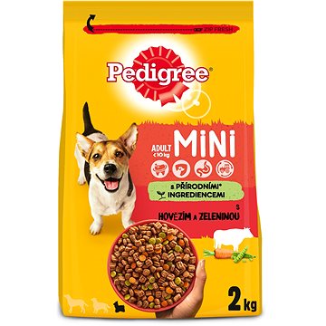 Obrázok Pedigree Dry Adult Mini hovězí a zelenina 2kg + pochoutka Denta Stix zadarmo