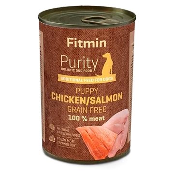 Obrázok Fitmin dog Purity tin PUPPY salmon with chicken 400 g (8595237018826)