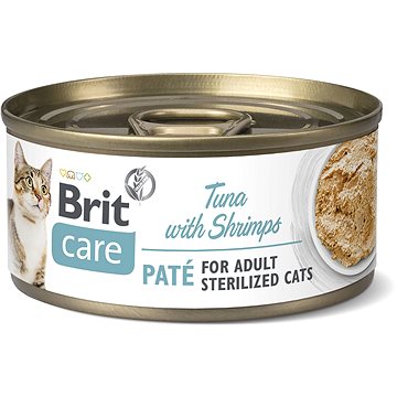 Obrázok Brit Care Cat konz  Paté Sterilized Tuna&Shrimps 70g