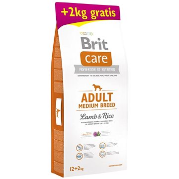 Obrázok Brit Care Adult Medium Breed Lamb & Rice 12 + 2 kg ZDARMA