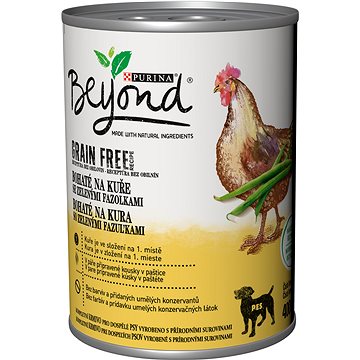 Obrázok Beyond Grain Free kúsky v paštéte bohaté na kurča so zelenými fazuľkami 400 g (7613037061185)