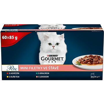 Obrázok Gourmet Perle multipack minifiletky v šťave mix. výber 60 × 85 g (7613035826915)