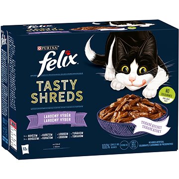 Obrázok Felix Tasty Shreds výber mix v šťave 12 × 80 g (7613038645704)