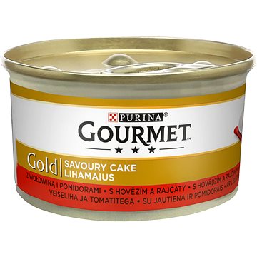 Obrázok Gourmet Gold Savoury Cake s hovězím a rajčaty 85g