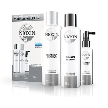 Obrázok Nioxin System 1 Cleanser Shampoo 150 ml System 1 Cleanser Shampoo 150 ml System 1 Scalp Revitaliser Conditioner 50 ml System 1 Scalp Treatment Pro jemné a chemicky neošetřené vlasy dárková sada