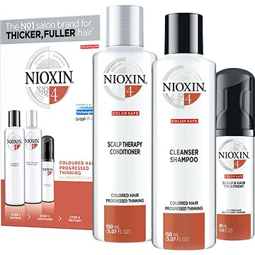 Obrázok Nioxin System 4 Cleanser Shampoo 150 ml System 4 Cleanser Shampoo 150 ml System 4 Scalp Revitaliser Conditioner 40 ml System 4 Scalp Treatment Pro jemné a chemicky ošetřené vlasy dárková sada