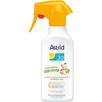 Obrázok ASTRID SUN Rodinné mlieko na opaľovanie spray SPF 30 300 ml (8592297002697)