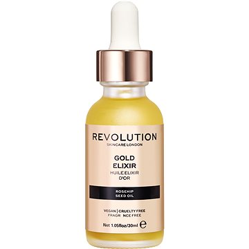 Obrázok Makeup Revolution Skincare Gold Elixir pleťový elixír so šípkovým olejom  30 ml