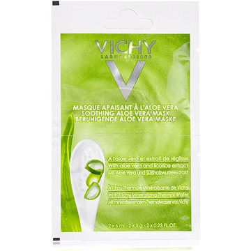 Obrázok Vichy Mineral Masks upokojujúca pleťová maska s aloe vera  2 x 6 ml