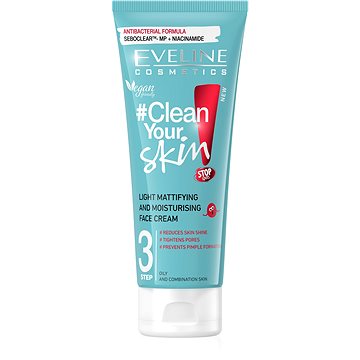 Obrázok Eveline Cosmetics #Clean Your Skin hydratačný zmatňujúci krém 75 ml