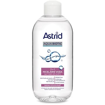 Obrázok ASTRID AQUA BIOTIC MICELARNI VODA 3V1 PRO SUCHOU A CITLIVOU PLET 400 ML