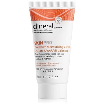 Obrázok Ahava Clineral SKINPRO hydratačný a ochranný krém pre citlivú a intolerantnú pleť SPF 50 50 ml