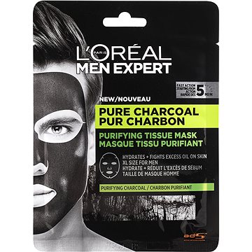 Obrázok ĽORÉAL PARIS Men Expert Pure Charcoal Tissue Mask 30 g (3600523704385)