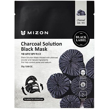 Obrázok MIZON Charcoal Solution Black Mask 25 g (8809587525119)