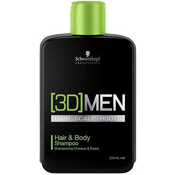 Obrázok SCHWARZKOPF 3DMEN Hair & Body Shampoo Šampón na normálne vlasy 250ml