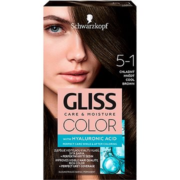 Obrázok Schwarzkopf Gliss Color farba na vlasy odtieň 5-1 Cool Brown