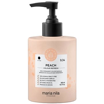 Obrázok Maria Nila Colour Refresh Peach jemná vyživujúca maska bez permanentných farebných pigmentov výdrž 4-10 umytí 9.34 300 ml