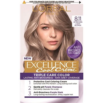 Obrázok ĽORÉAL PARIS Excellence Cool Creme 8.11 Ultra popolavá svetlá blond (3600523940561)